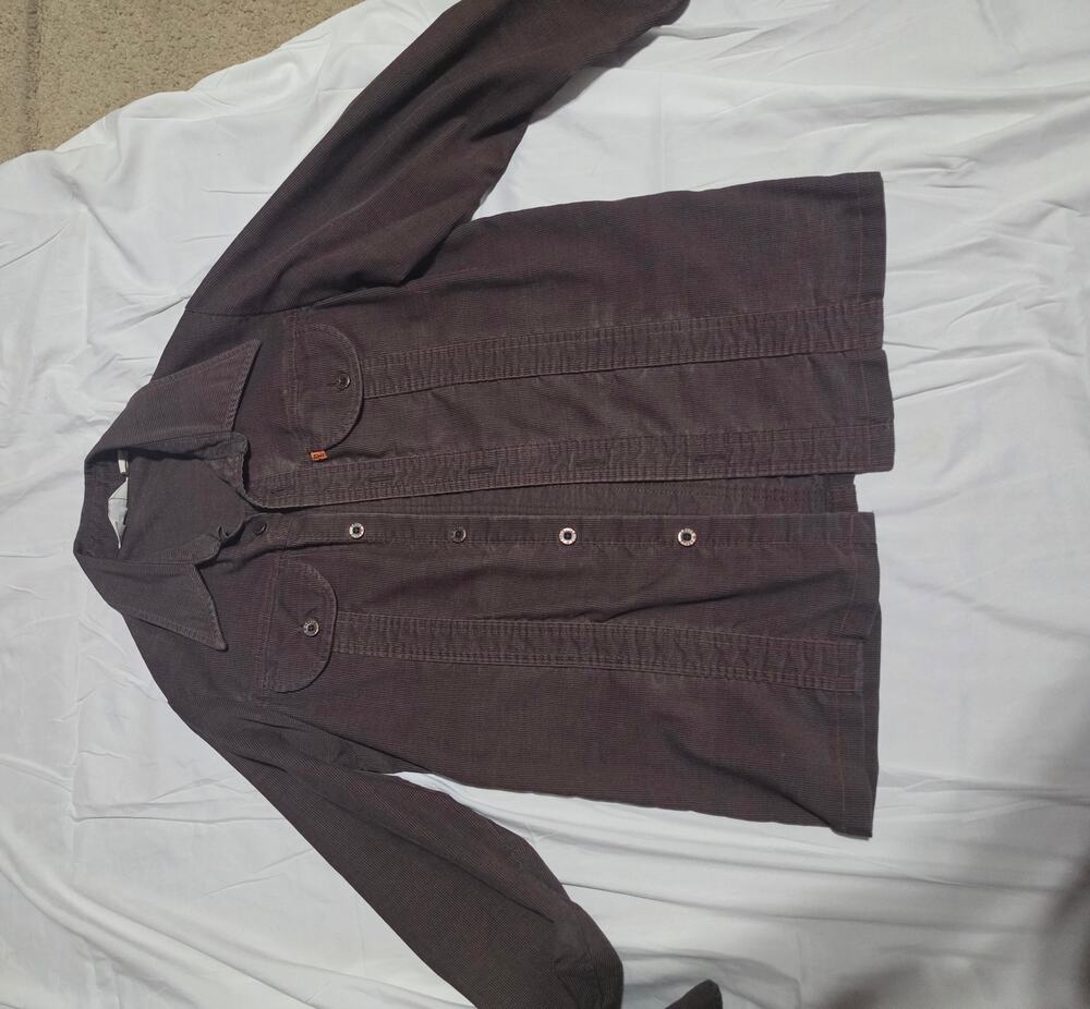Vintage 70s Levis Panatela Corduroy Shirt Jacket Orange Tab Brown